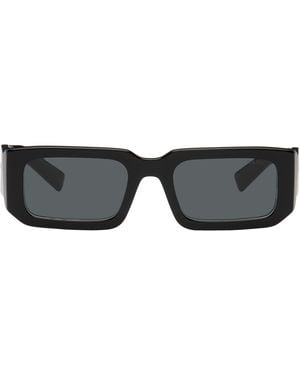 Prada Square Acetate Chunky Sunglasses - Black