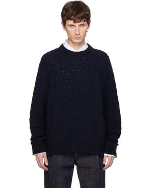 WOOYOUNGMI Wool Blend Cable Jumper - Blue