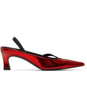 Justine Clenquet Chaussures À Petit Talon Sofia Rouges À Bride Arrière - Noir