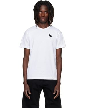 COMME DES GARÇONS PLAY Heart Emblem T-Shirt - White