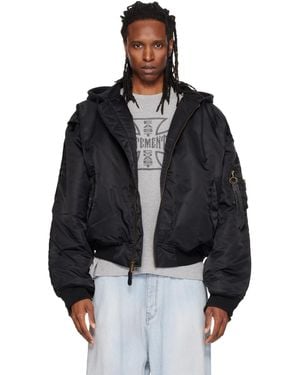 Vetements Reconstructed Bomber Jacket - Black