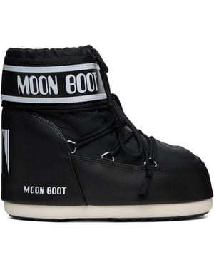 Moon Boot Bottines Icon Noires En Nylon