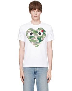 COMME DES GARÇONS PLAY Emblem Camo Heart T-Shirt - Green