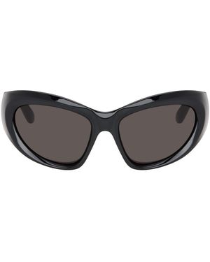 Balenciaga Wrap D-frame サングラス - ブラック