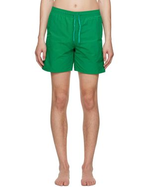 Maison Kitsuné Green Drawstring Swim Shorts