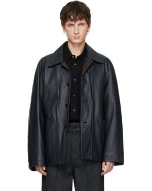 Lemaire Workwear Leather Jacket - Black
