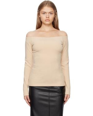 Esse Studios Ssense Exclusive Off-The-Shoulder Long Sleeve T-Shirt - Black