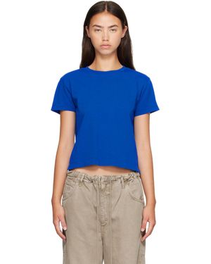 Agolde Adine Shrunken T-Shirt - Blue