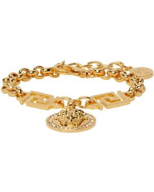 Versace ゴールド Icon Medusa ブレスレット - ブラック