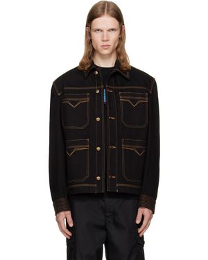 Versace Denim Blouson Jacket - Black