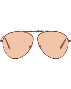 Acne Studios Metal Aviator Sunglasses - Brown