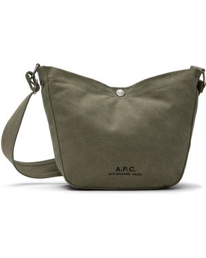 A.P.C. Khaki Journal Small Satchel - Green