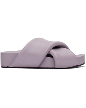 Jil Sander Purple Padded Slides