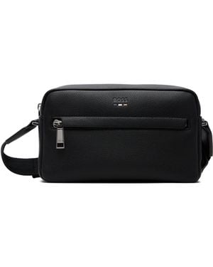 BOSS Zip Pocket Messenger Bag - Black