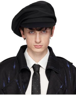 Yohji Yamamoto Gabardine Darts Casquette Cap - Black