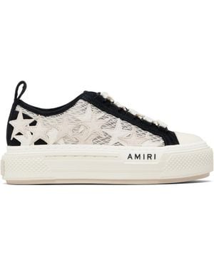 Amiri Mesh Stars Court Low Sneakers - Black