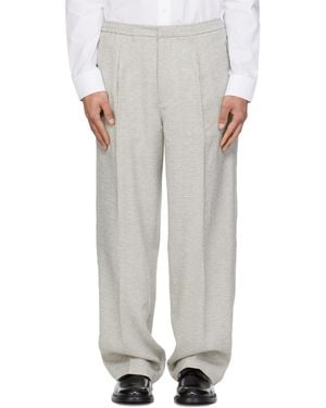 Lacoste Relaxed Fit Slub Weave Trousers - White