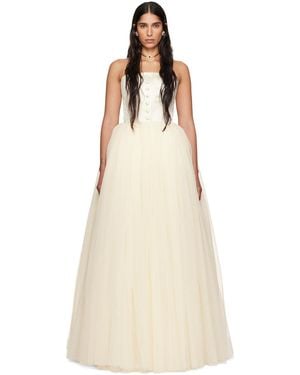 Bode Ssense Exclusive Off- Harbour Maxi Dress - Natural