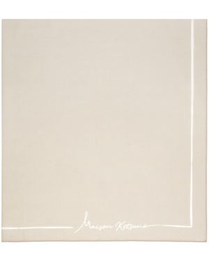 Maison Kitsuné Poetic Script Scarf - Natural