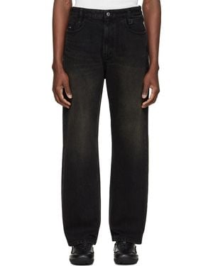WOOYOUNGMI Tin Wash Straight Jeans - Black