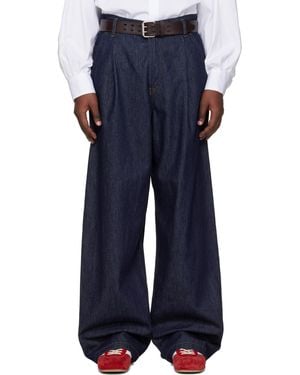 Dries Van Noten Pleated Jeans - Blue
