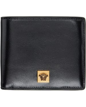 Versace Severine Leather Bifold Wallet - Black