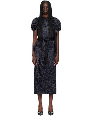 MERYLL ROGGE Robe Midi Plissée Noire
