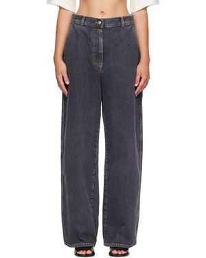 Palm Angels Tree Logo Loose Jeans - Blue