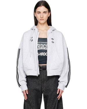 Willy Chavarria Adidas Originals Edition Full Zip Logo Hoodie - White