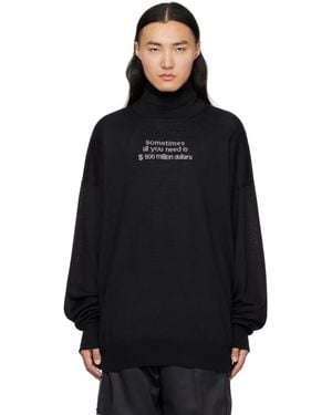 Vetements '500 Million Dollars' Turtleneck - Black