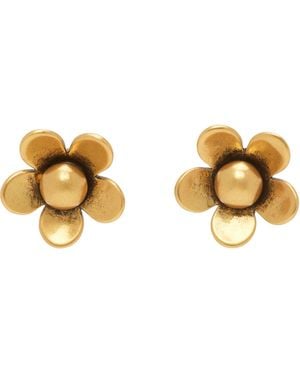 Marc Jacobs Clous D'Oreilles En Forme De Marguerite - Métallisé