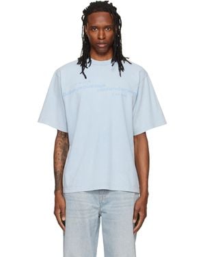 Alexander Wang Mirrored Logo Short Sleeve T-Shirt - Blue