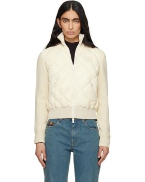 Burberry Off- Check-Stitch Nylon & Wool Jacket - Blue