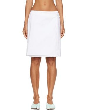 Fruity Booty Apron Midi Skirt - White