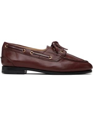 Bally Burgundy Plume Loafers - Purple