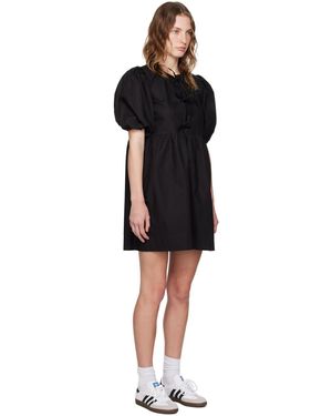 【GANNI】Red Sheer Tie String Wrap Dress ワンピース Winery Red Sheer Tie String Wrap Dress | GANNI US
