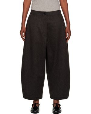 Cordera Wool Curved Pants - Black