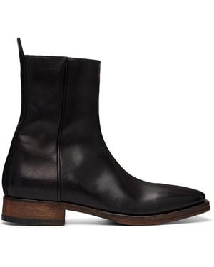 Acne Studios Leather Ankle Boot - Black
