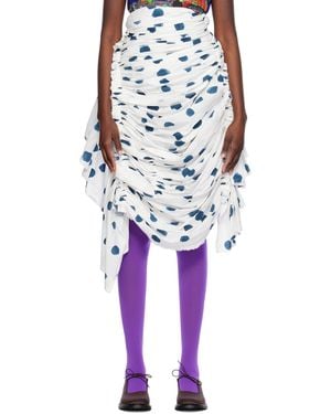 Tao Comme Des Garçons Indigo Polka Dot Midi Skirt - Black