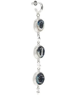 SWEETLIMEJUICE Denim Oval String Earring - Black
