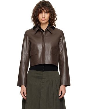Nour Hammour Bleeker Fitted Leather Jacket - Black