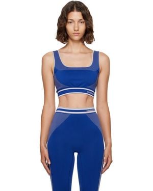 CASABLANCA Seamless Bralette - Blue