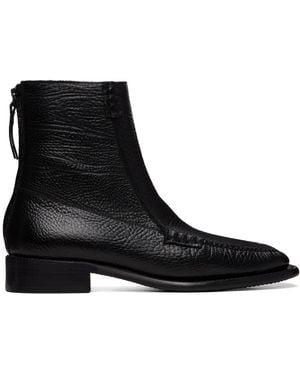 Hereu Quadra Grainy Boots - Black