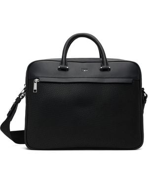 BOSS Monogram Print Document Briefcase - Black