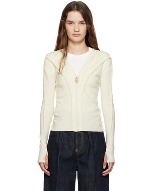 Victoria Beckham Piping Detail Hoodie - Black
