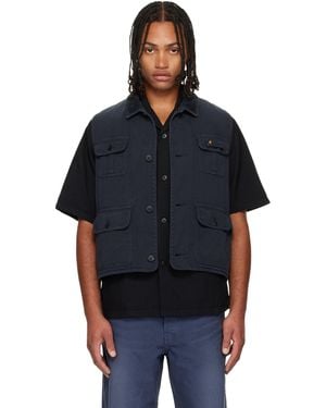 Visvim Matto Hunting Denim Vest - Black