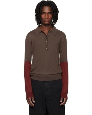 Entire studios Split Sleeve Polo - Black