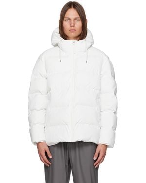 Rains White Alta Puffer Jacket