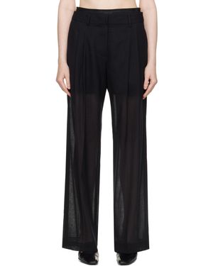 Helmut Lang Pantalon Noir À Plis