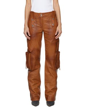 Blumarine Snap Belt Loop Casual Trousers - Brown